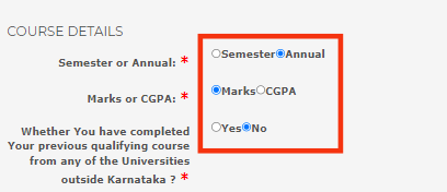 Login post matric Enter your previous year’s academic details.