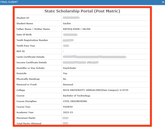 Review your application