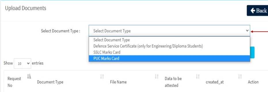 Submit All Documents Select and upload documents