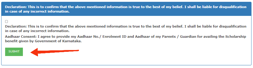 Login post matric Submit your application